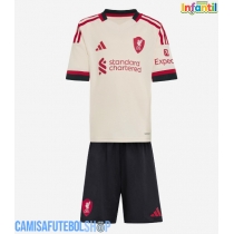 Camisa de time de futebol Liverpool Florian Wirtz #7 Replicas 2º Equipamento Infantil 2025-26 Manga Curta (+ Calças curtas)